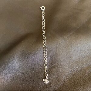 Elegant Silver Crown Necklace Extension Chain